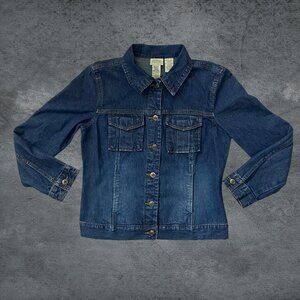 St Johns Bay Women Authentic Jacket Removable Faux Fur Collar Size Small Petite